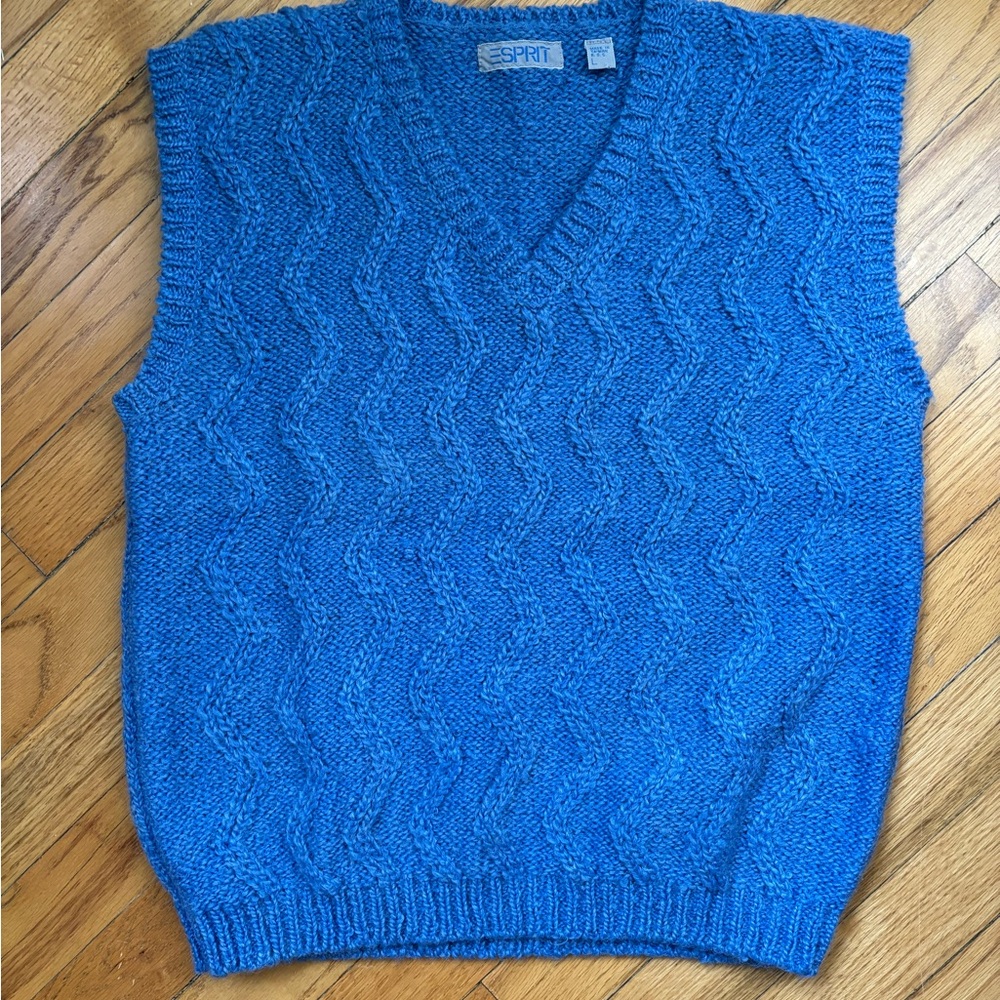 SOLD Vintage Esprit Blue Sweater Vest